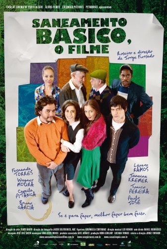 Cartaz do filme Saneamento básico, o filme. Como exemplo de filmes que abordam temas sociais
